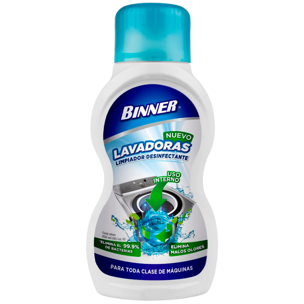 Limpiador Desinfectante BINNER para Lavadoras Botella 300ml