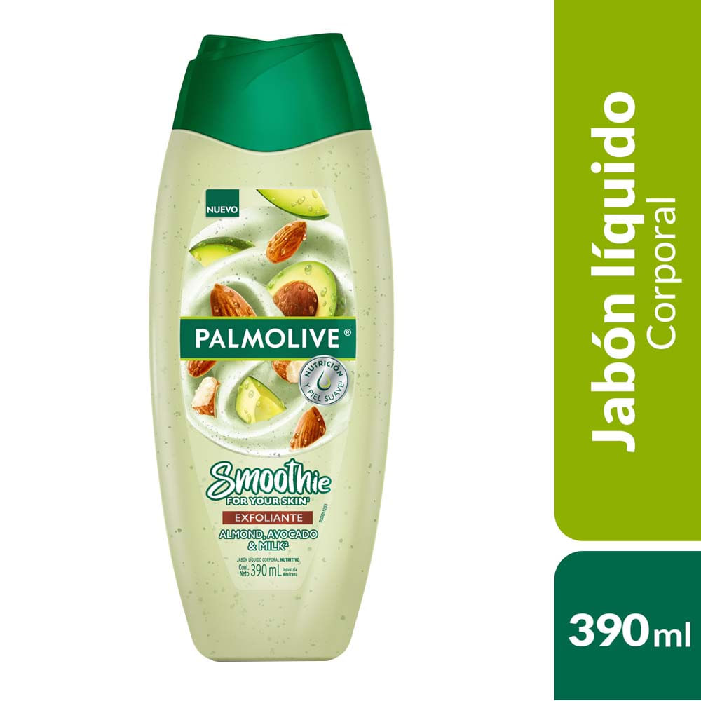 Jabón Líquido Corporal PALMOLIVE Smoothie Almendra, Aguacate y Leche 390ml