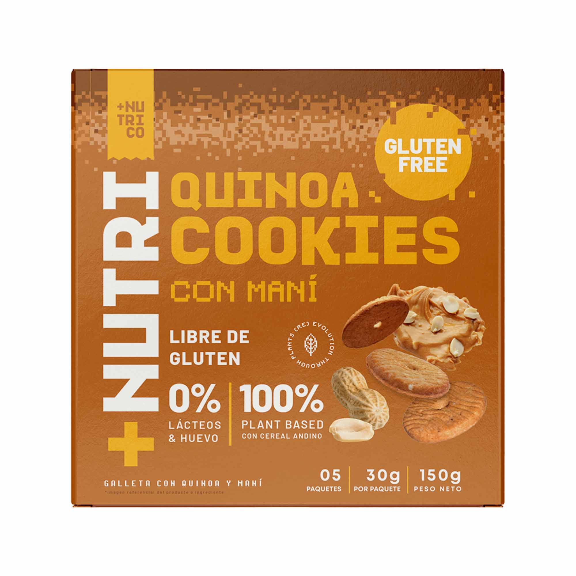 Galletas con Maní sin Gluten  +NUTRI CO Caja 150g