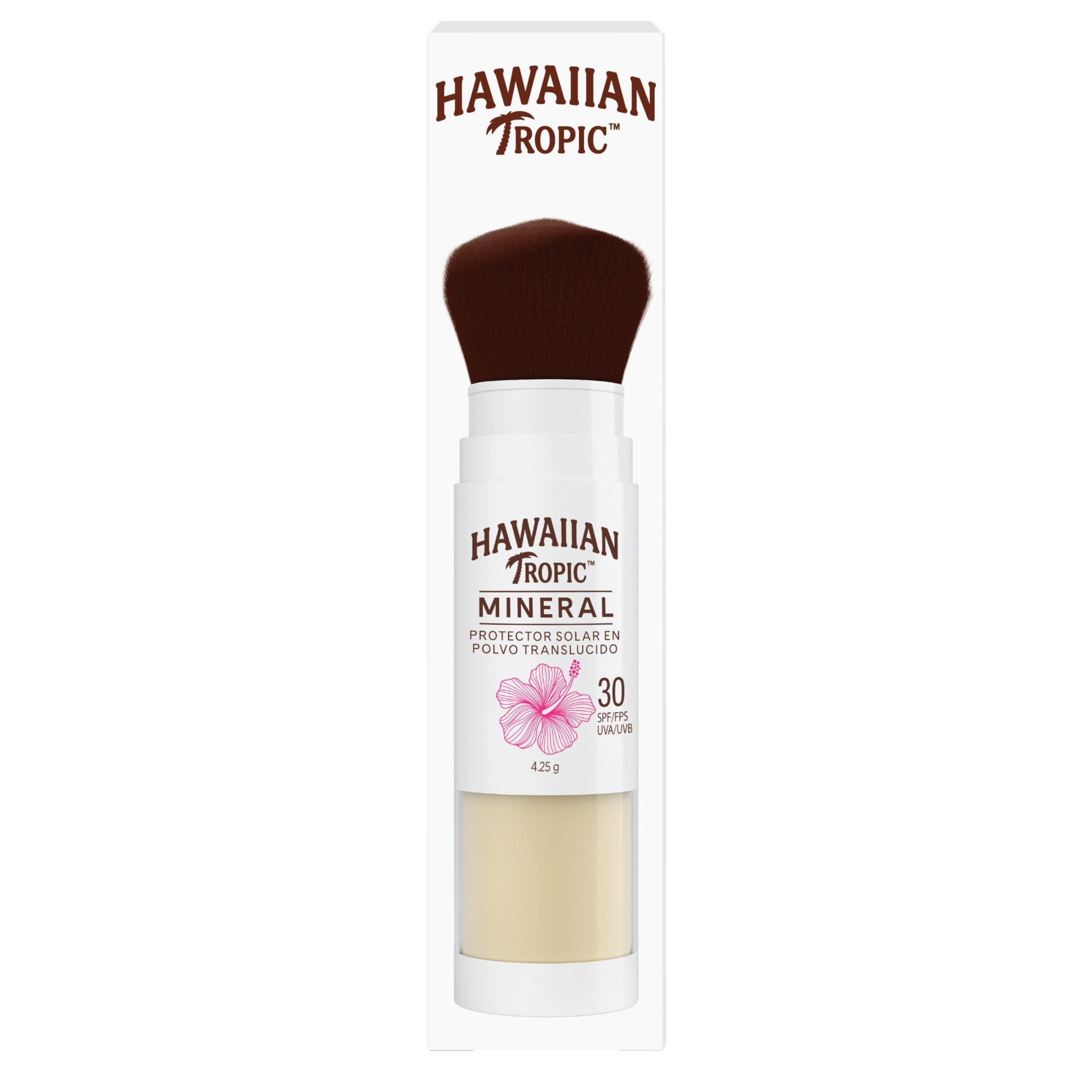 Protector Solar HAWAIIAN TROPIC Mineral Polvo Traslúcido FPS30 Frasco 4.25g