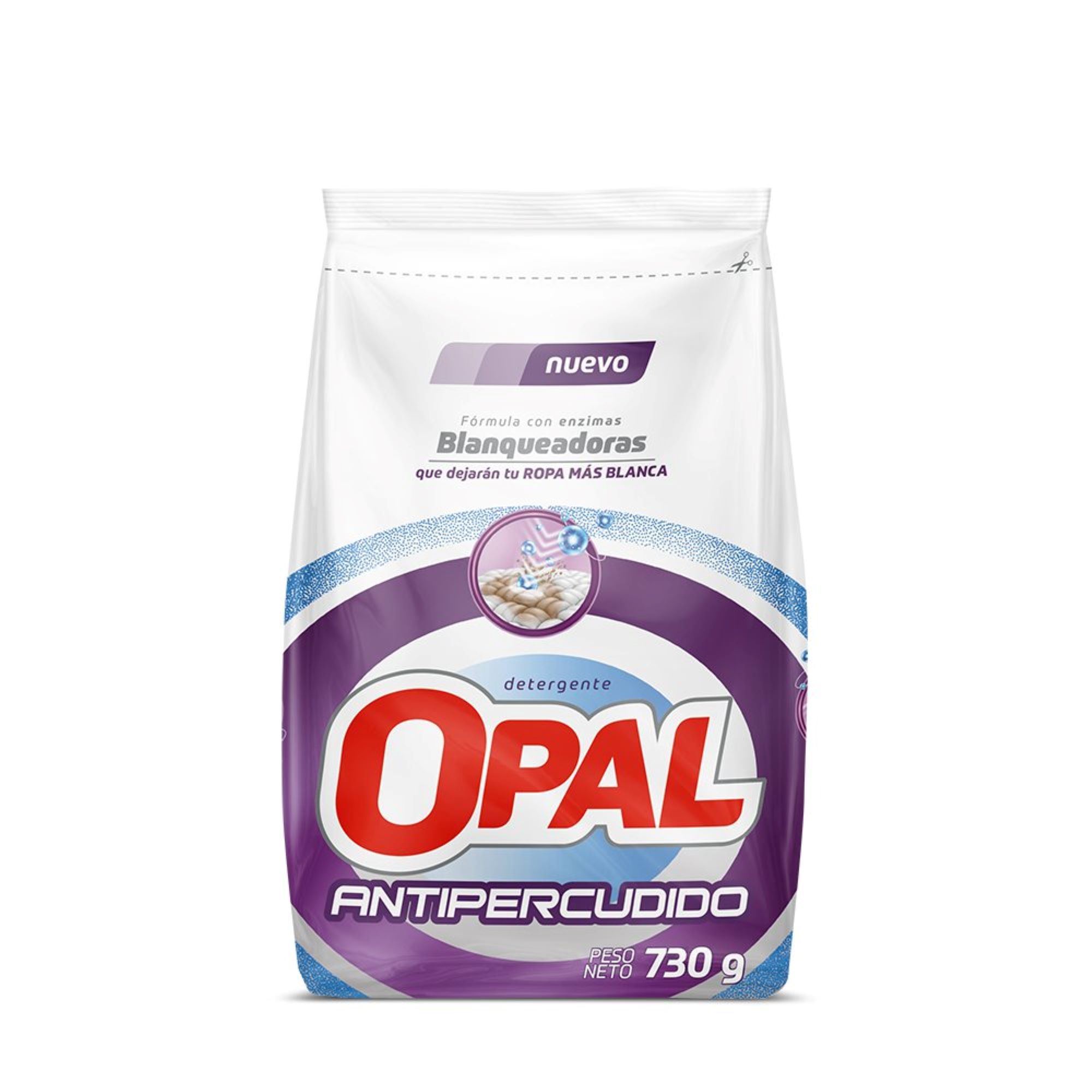 Detergente en Polvo Opal Antipercudido Bolsa 730g