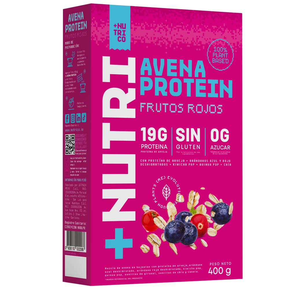 Avena + NUTRI CO Frutos Rojos Caja 400g