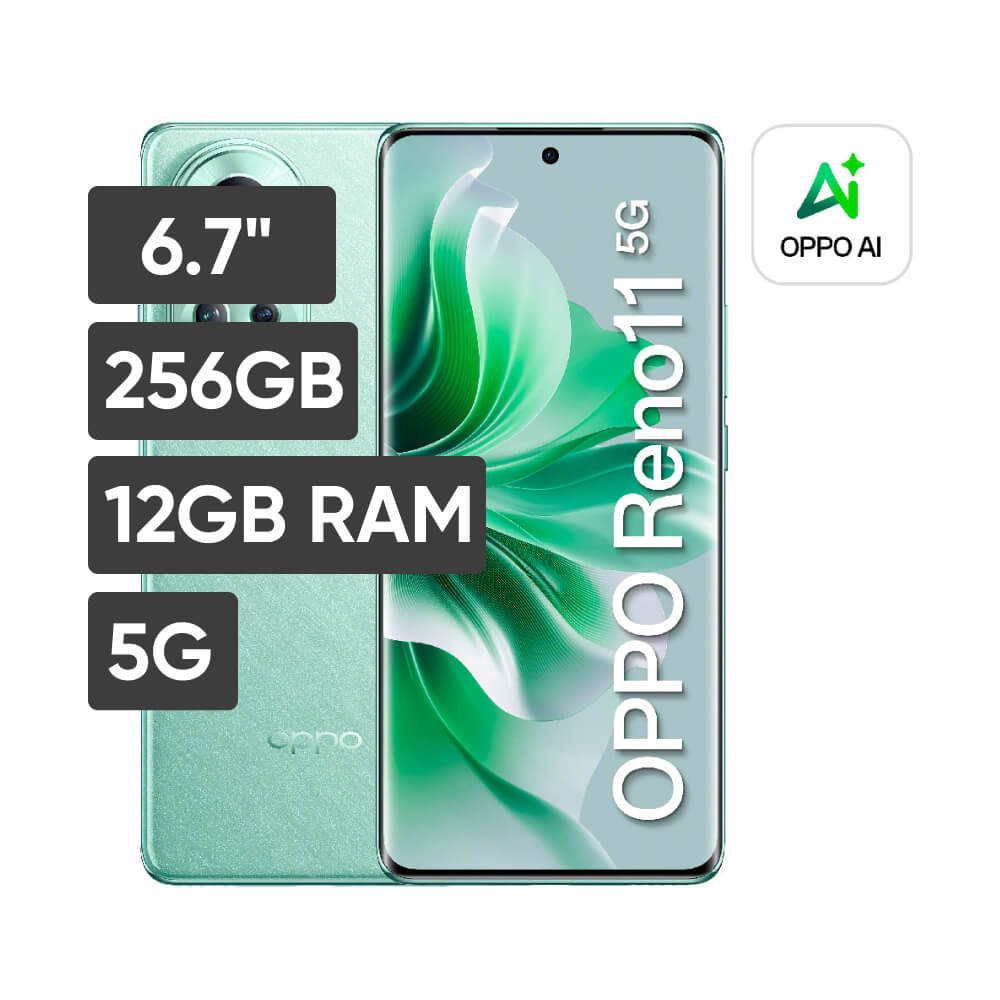 Smartphone OPPO Reno 11 6.7" 12GB 256GB 50MP + 32MP + 8MP Verde