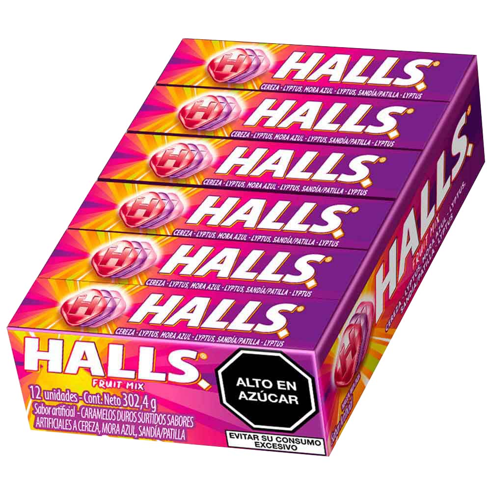 Caramelos HALLS Fruit Mix Caja 12un