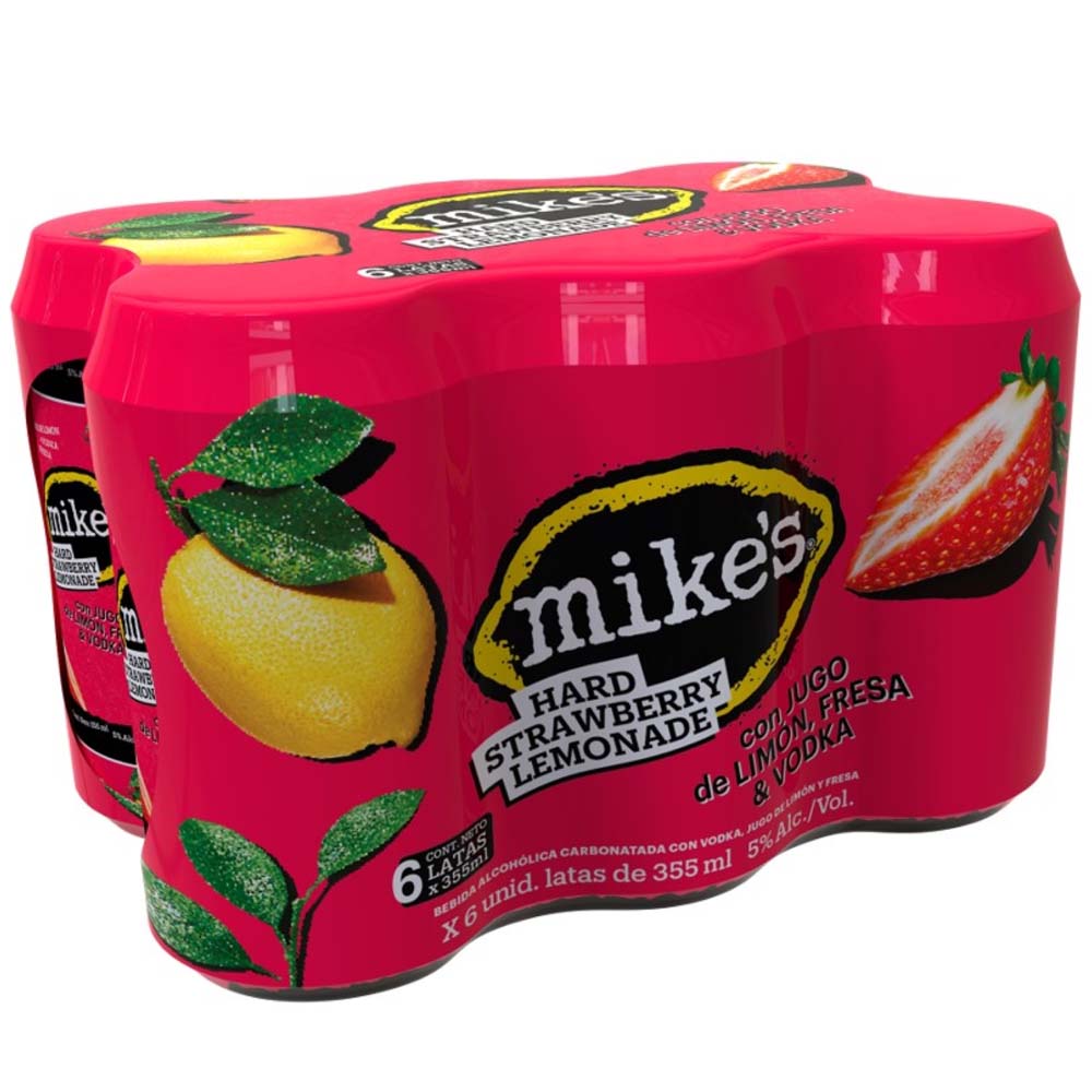 Ready To Drink (RTD) MIKE'S Hard Strawberry Lata 355ml Paquete 6un