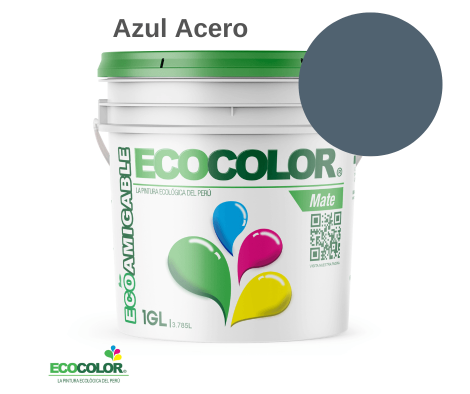 Pintura MATE 1 Galón Azul Acero