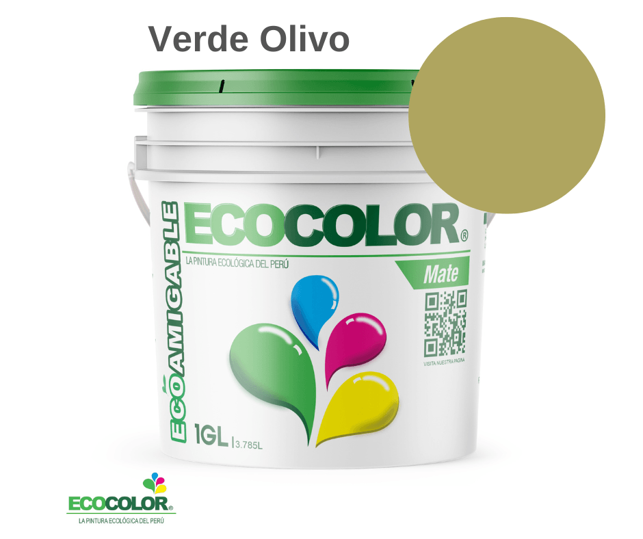 Pintura MATE 1 Galón Verde Olivo