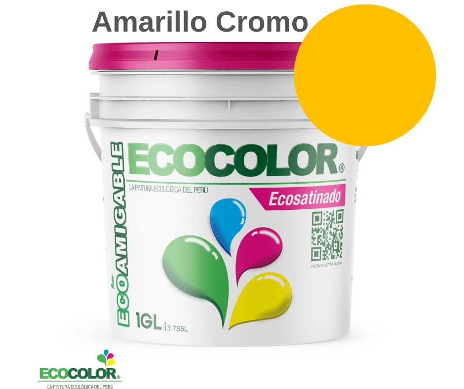 Pintura ECOSATINADO 1 Galón Amarillo Cromo