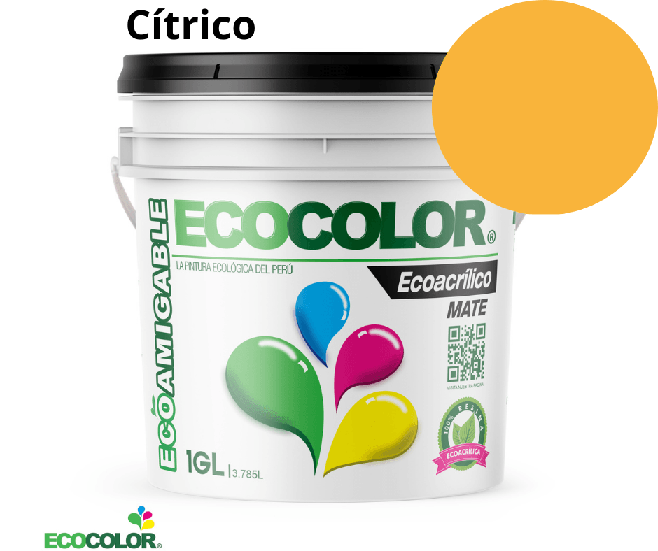 Pintura ECOACRILICO MATE 1 Galón Cítrico