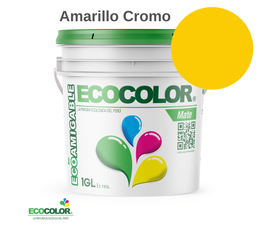 Pintura MATE 1 Galón Amarillo Cromo