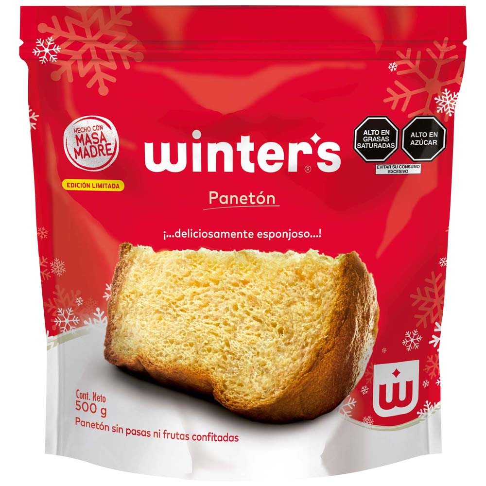 Panetón WINTERS sin Agregados Bolsa 500g