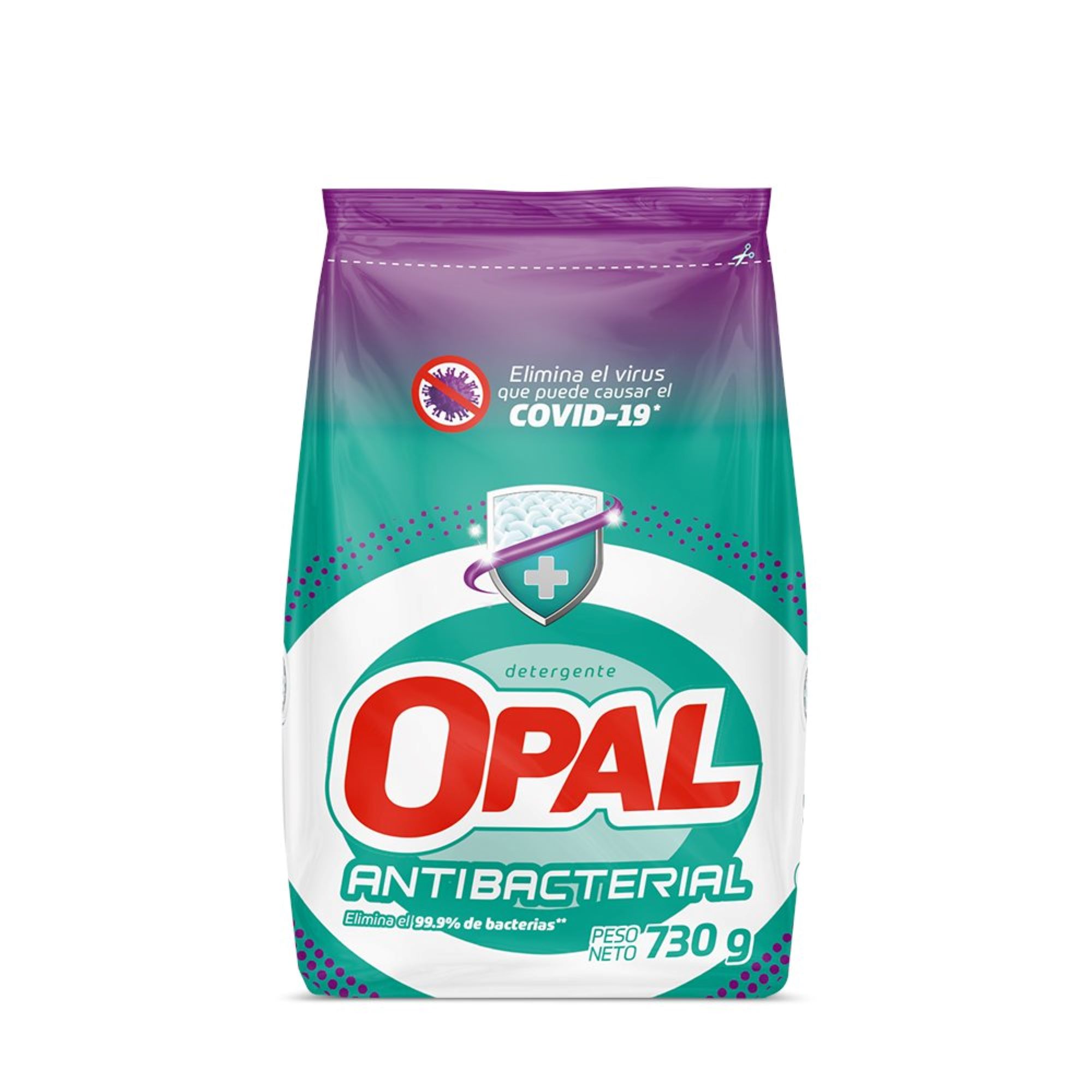 Detergente en Polvo Opal Antibacterial Bolsa 730g PV