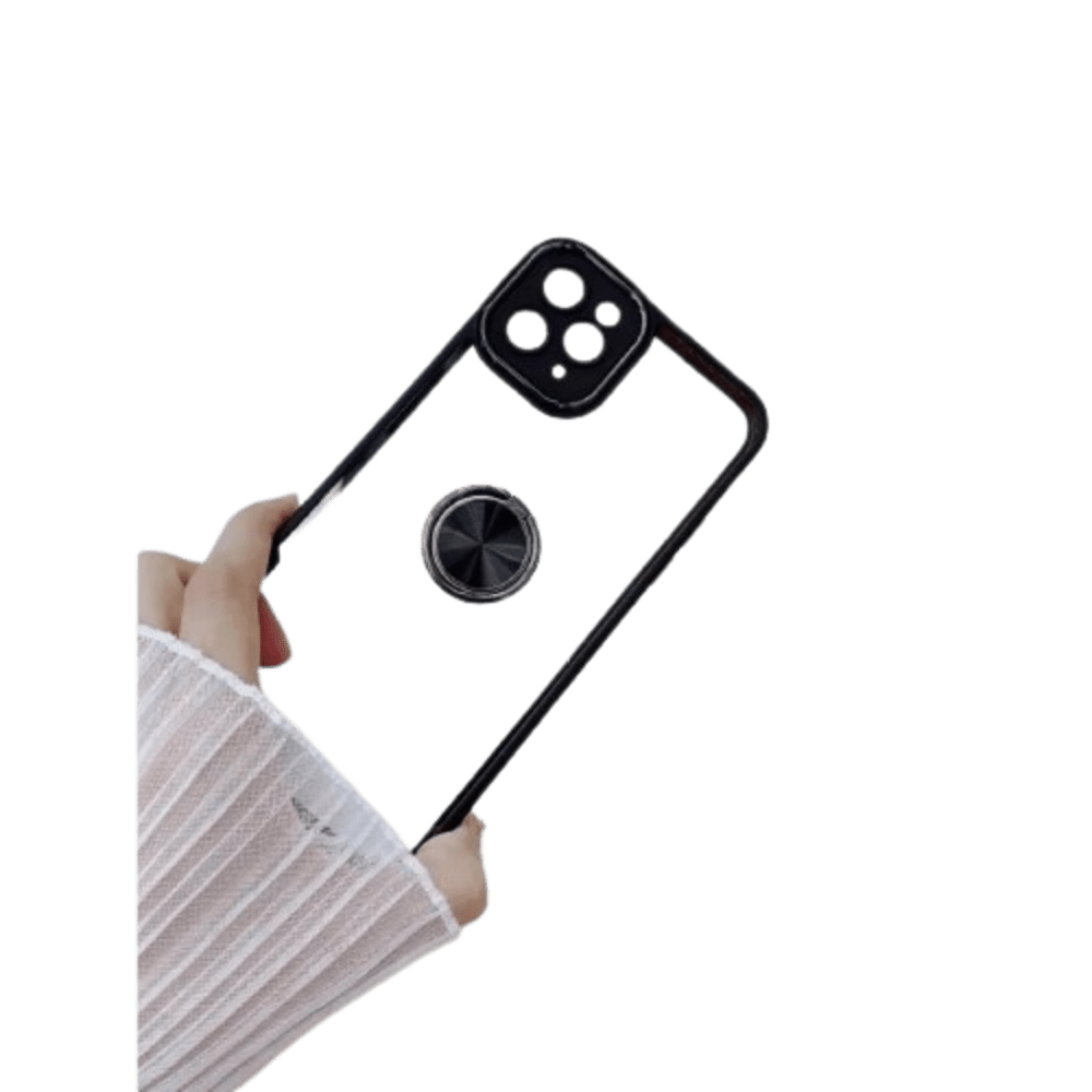 Funda Case para Xiaomi Note 12S Transparente Cromado Negro Antishock Resistente a Caídas y Golpes