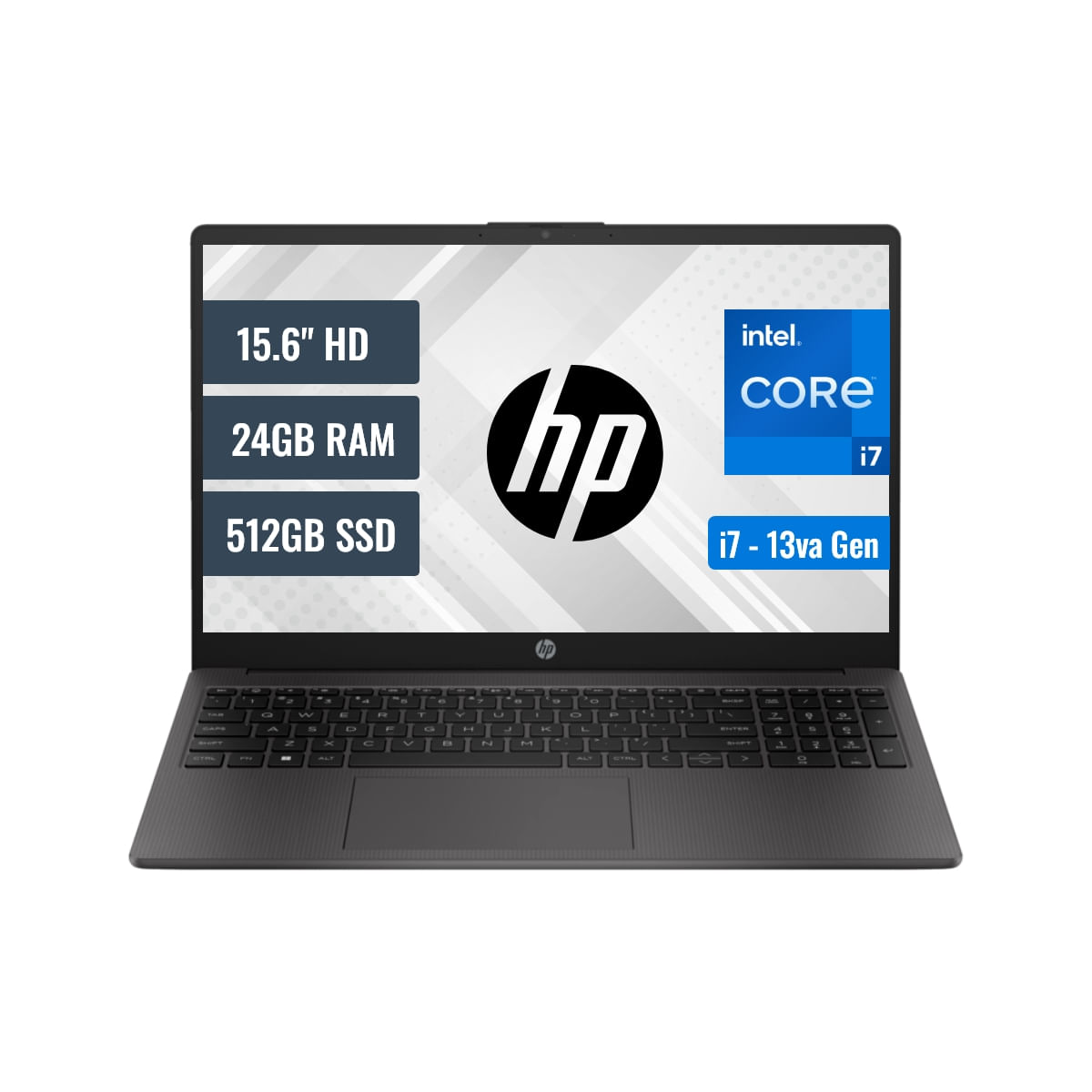 Laptop HP 250 G10 Intel Core i7 1355U 24GB RAM 512GB SSD 15.6 HD FreeDOS