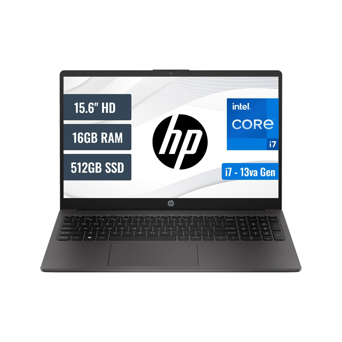 Laptop HP 250 G10 Intel Core i7 1355U 16GB RAM 512GB SSD 15.6 HD FreeDOS
