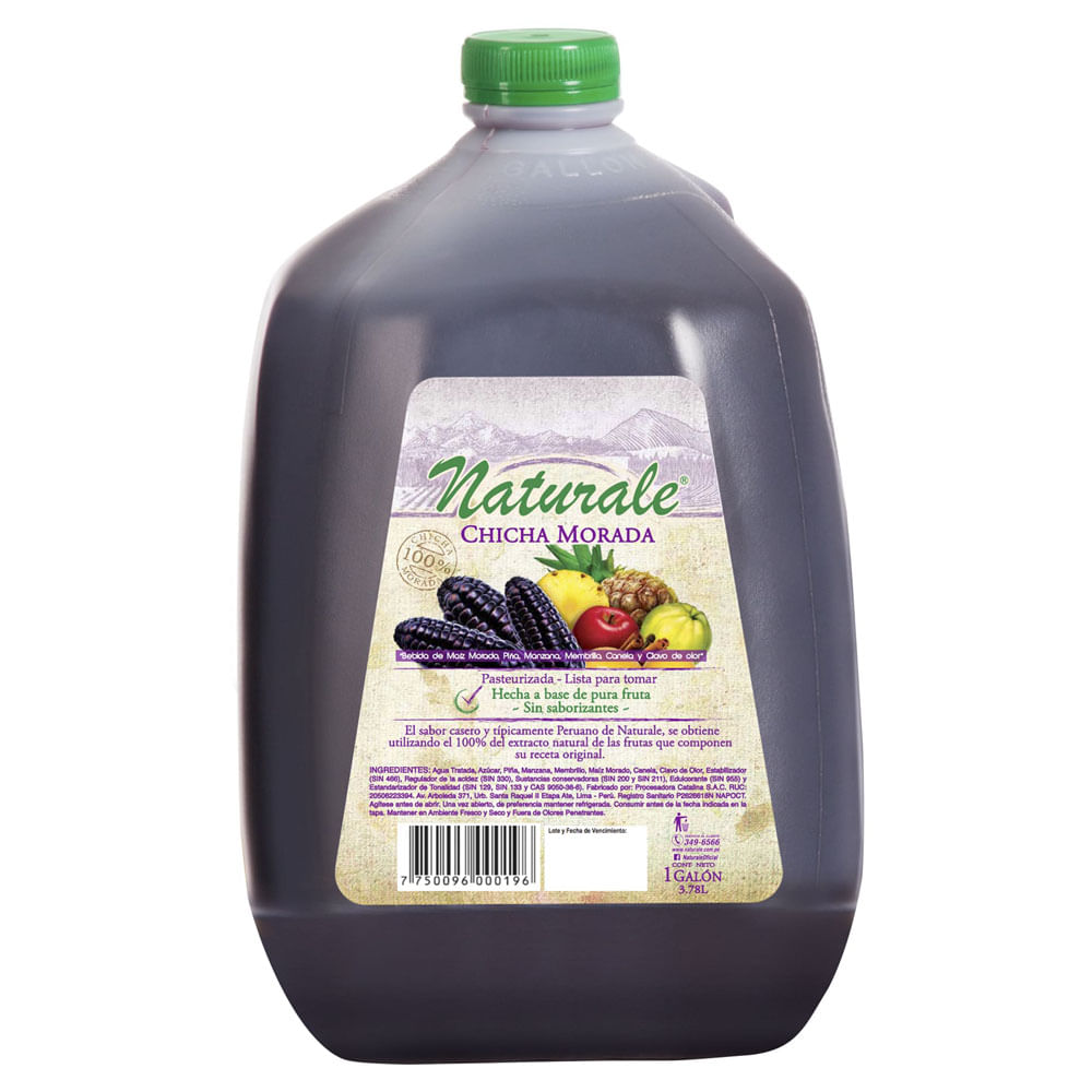 Chicha Morada NATURALES Botella 3.8L