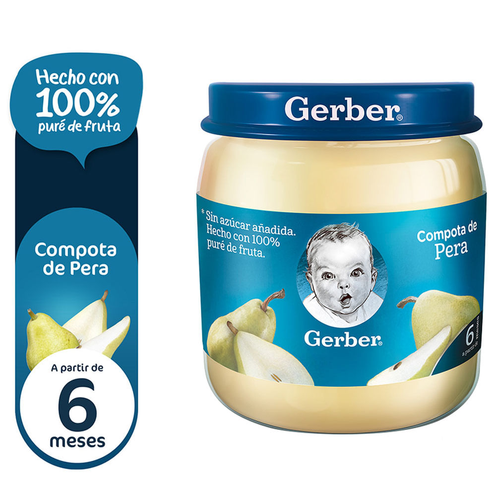 Compota GERBER Pera Frasco 113g