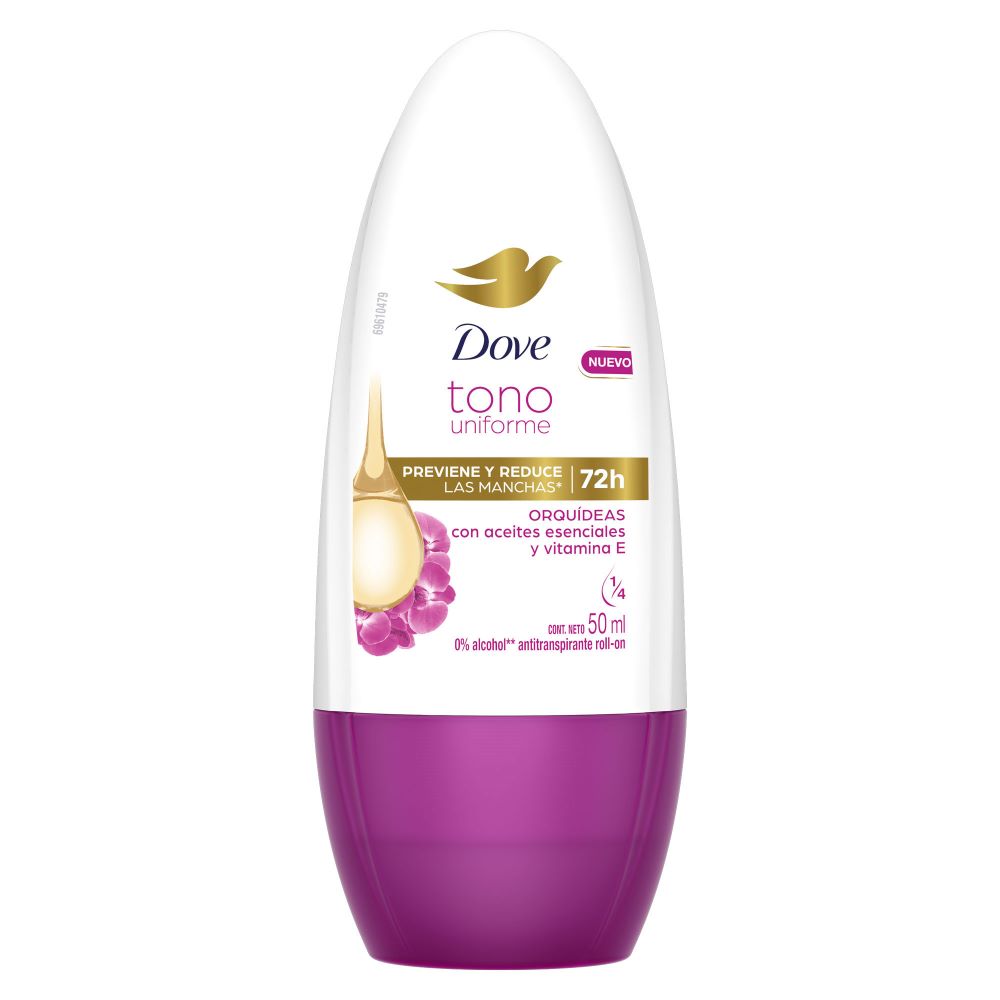 Desodorante para Mujer Antitranspirante Roll-On DOVE Orquídeas Frasco 150ml