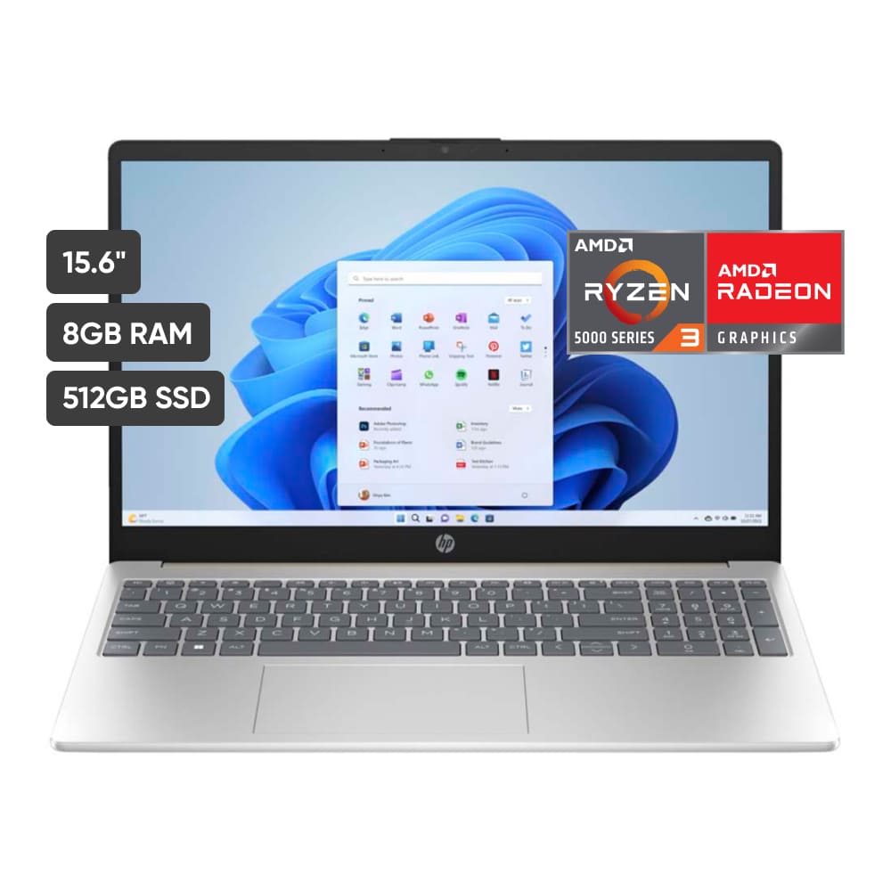 Laptop HP 15-FC0043LA 15.6" AMD Ryzen 3 (7000 series) 8GB 512GB SSD