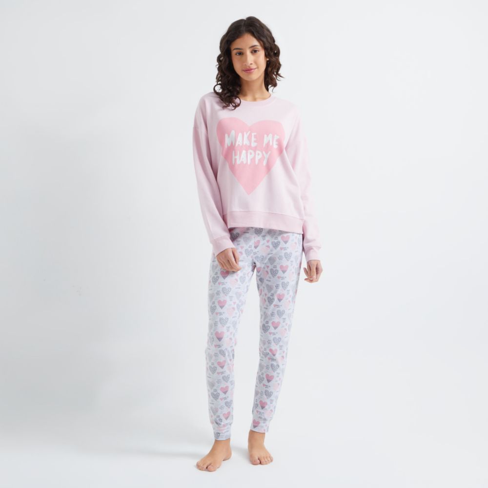 Pijama Hypnotic Para Mujer Pantalón Algodón + Oversize Frane