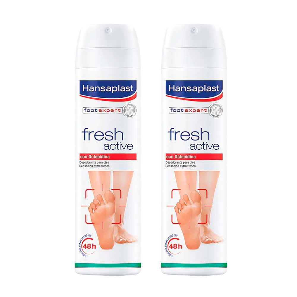 Pack Hansaplast Spray Desodorante para Pies Fresh Active 150ml x 2un