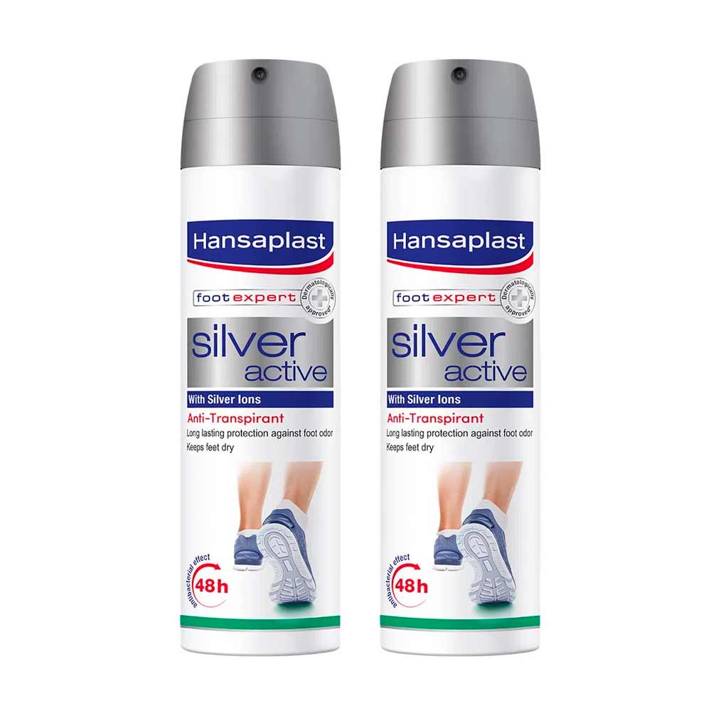 Pack Hansaplast Spray Desodorante para Pies Silver Active 150ml x 2un