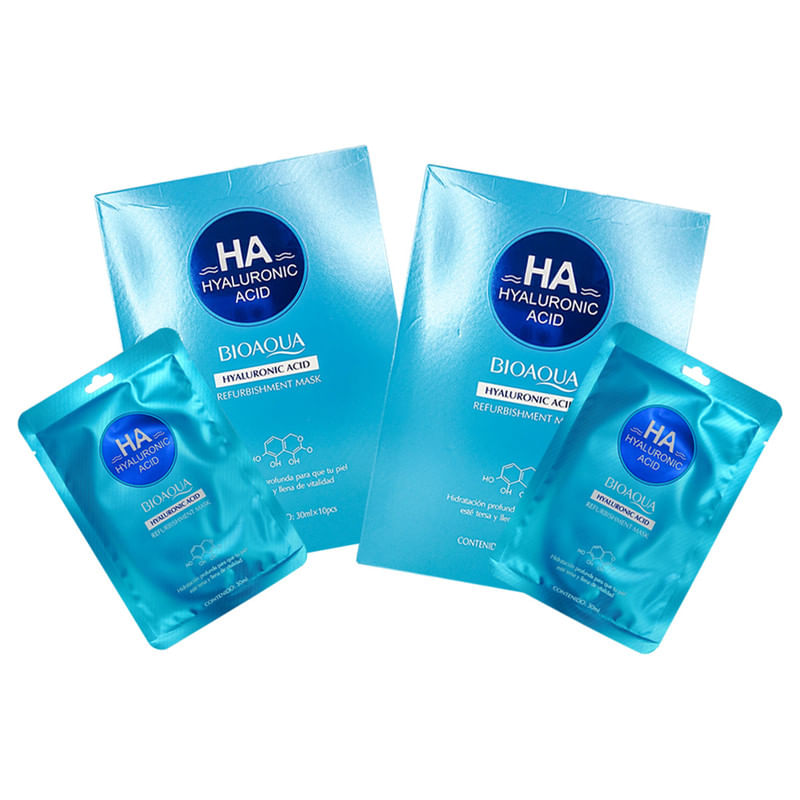 Ha Hyaluronic Acid Refurbishment Mask Bioaqua 2 Unidades