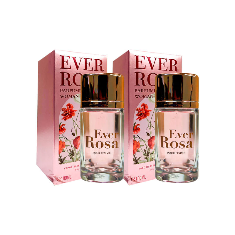 Vaporisateur Natural Spray Eau de Parfum Ever Rosa 2 Unidades