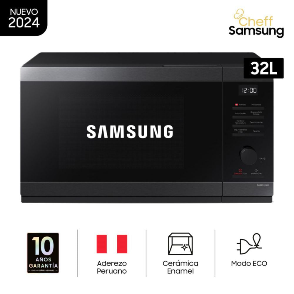 Horno Microondas Samsung MS32DG4504AGPE 32L Black Stainless Steel