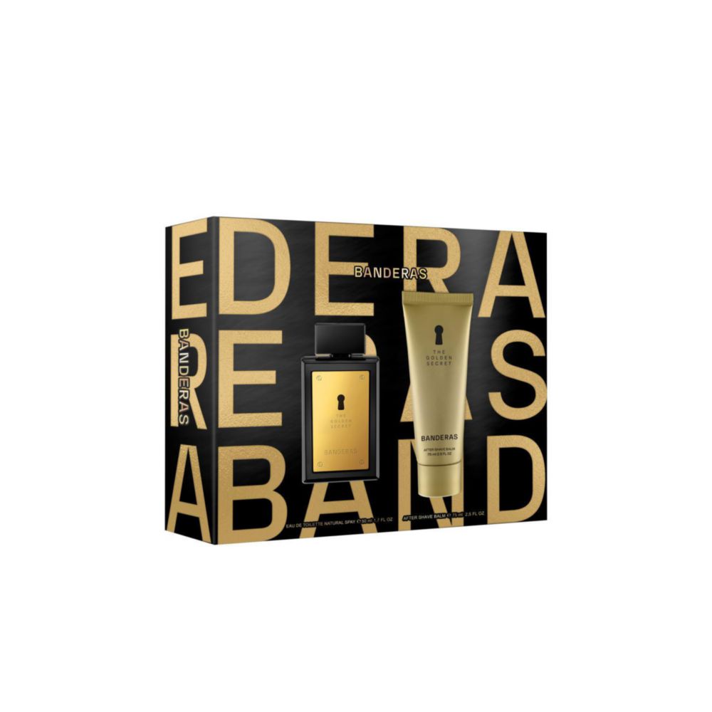 Set De Perfume Golden Secret Antonio Banderas Para Hombre Edt 50ml + After Shave 75ml