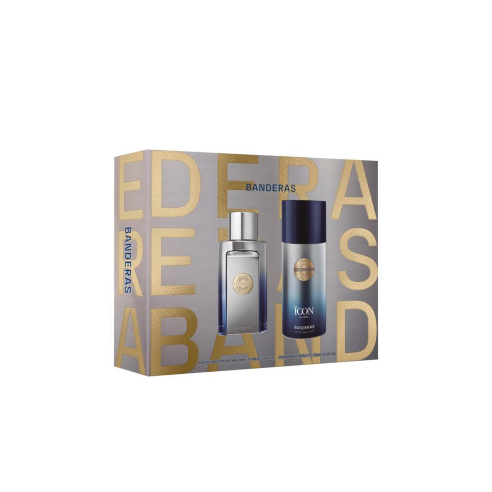 Set De Perfume The Icon Elixir Antonio Banderas Para Hombre Edp 100ml + Desodorante Spray 150ml