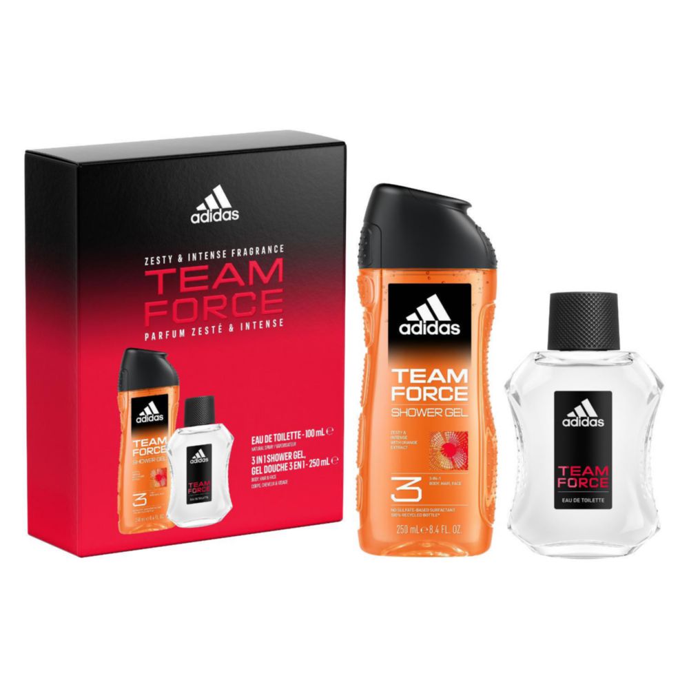 Set De Perfume Team Force Adidas Para Hombre Edt 100 + Shower Gel 250ml