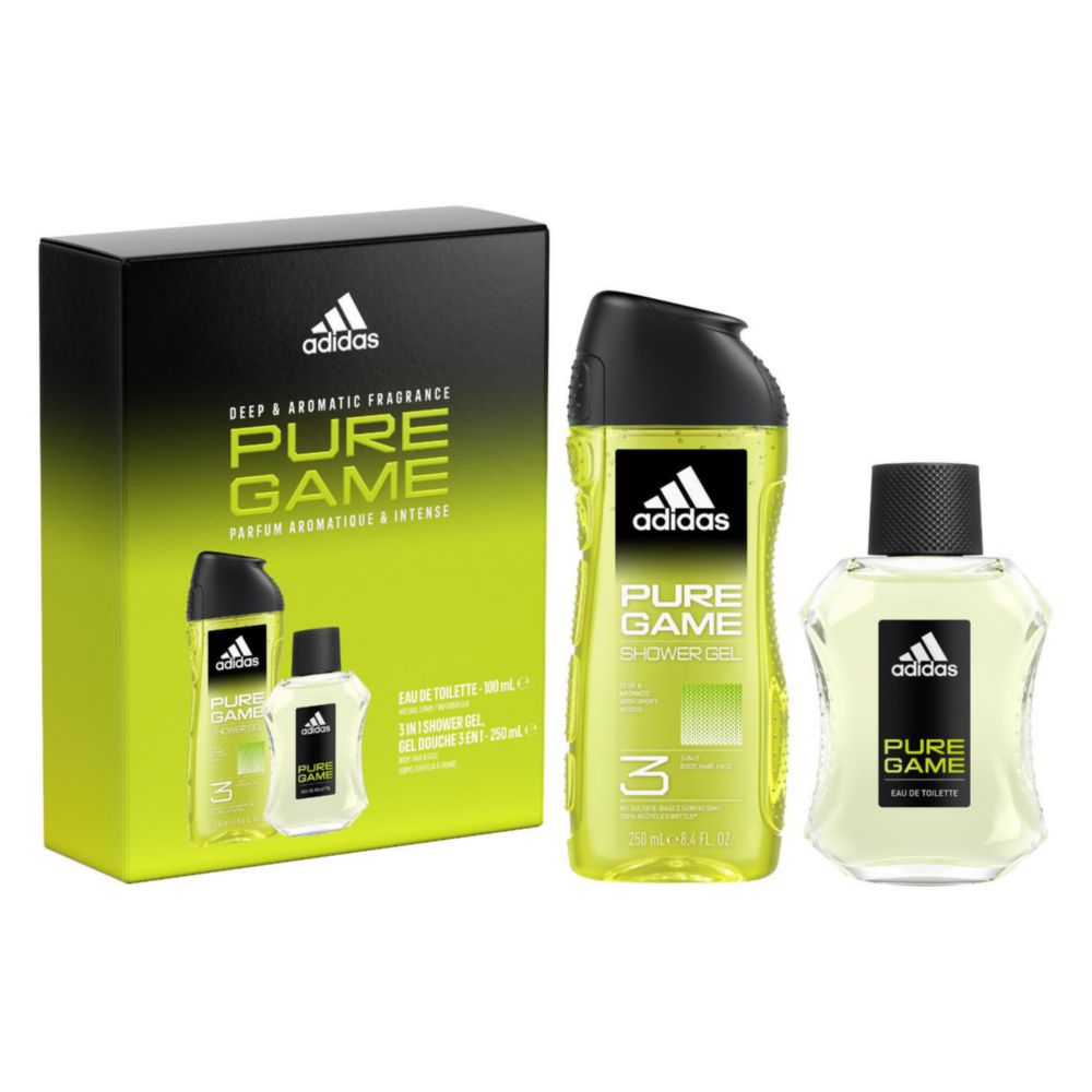 Set De Perfume Pure Game Adidas Para Hombre Edt 100ml + Shower Gel 250ml