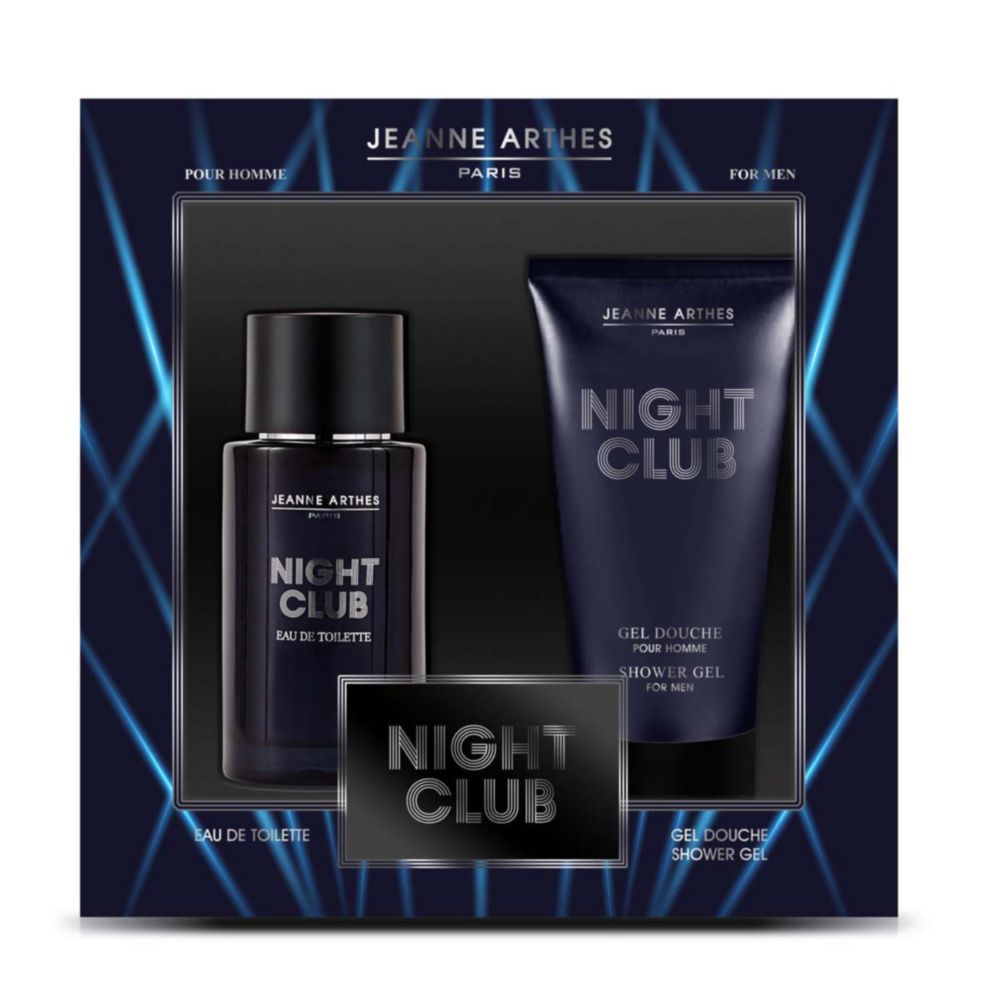 Set De Perfume Night Club Jeanne Arthes Para Hombre Edt 100 Ml + Gel De Ducha 150 Ml