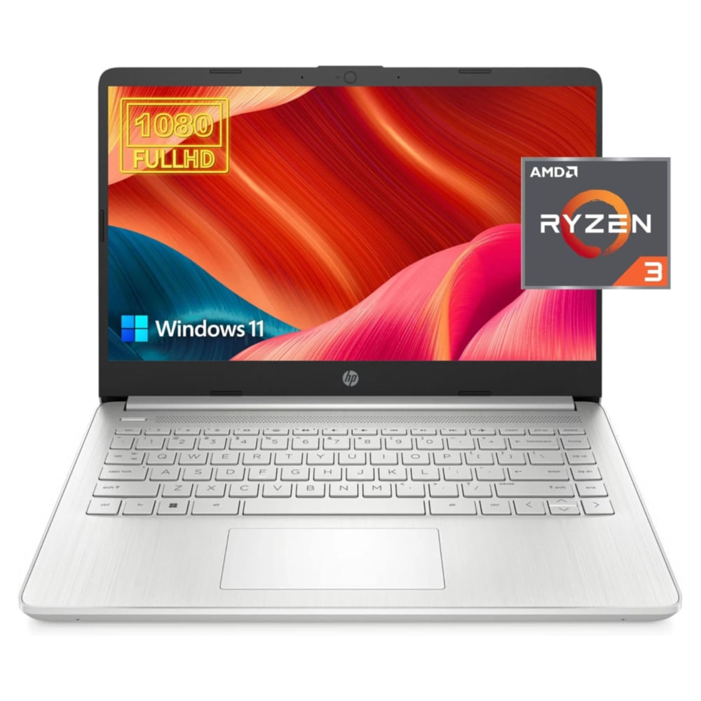 Laptop HP 2023 14 FHD 14" 16Gb RAM SSD 1Tb Amd Ryzen 3 Batería 10 Horas Duración