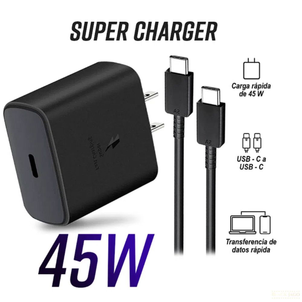 Cargador Genérico Compatible con Samsung Super Fast Tipo C 45 W