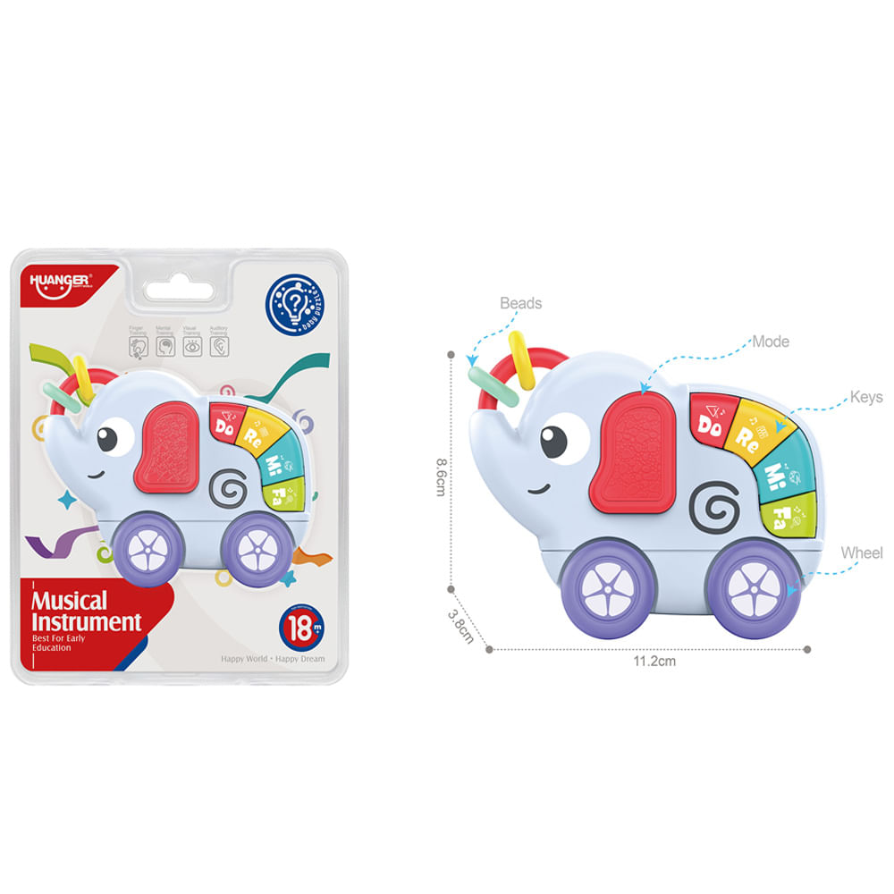 Elefante Piano Con Luces HUANGER He0546