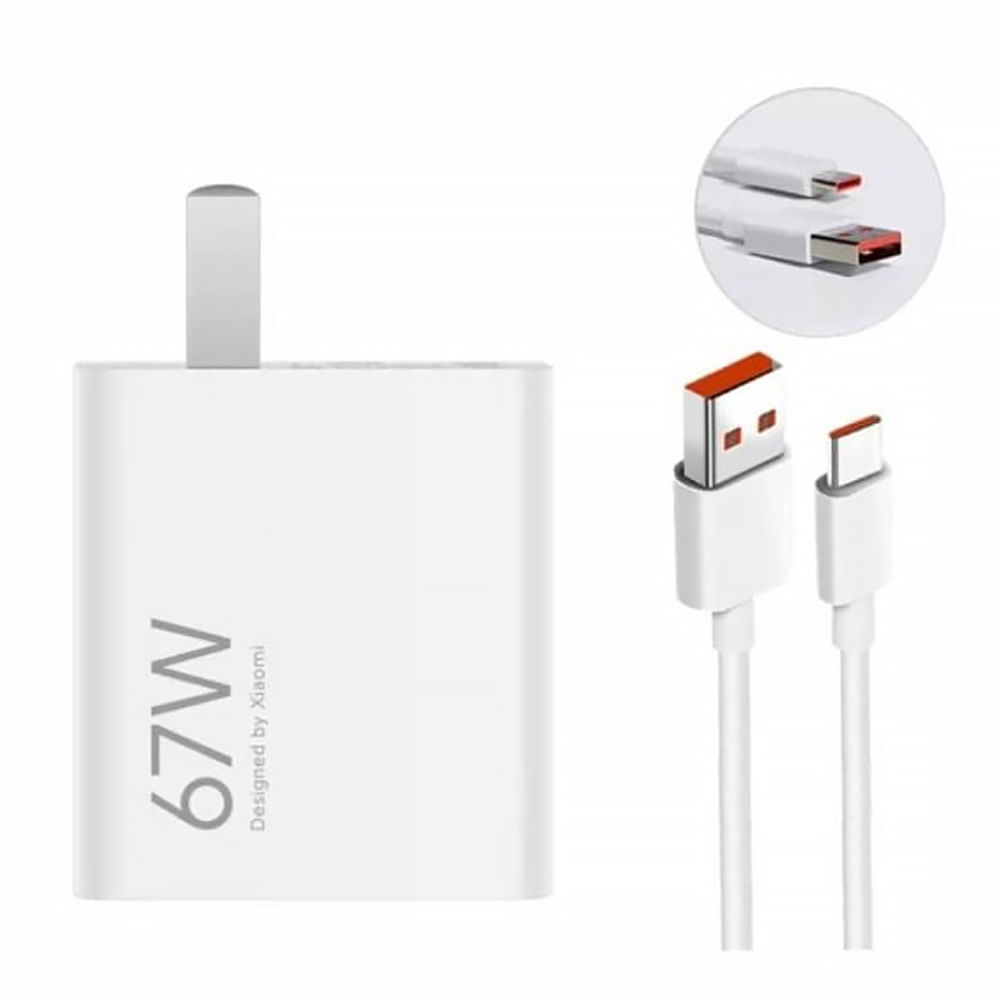 Cargador XIAOMI 67W Tipo-A + Cable Tipo-C US MDY-12-EF