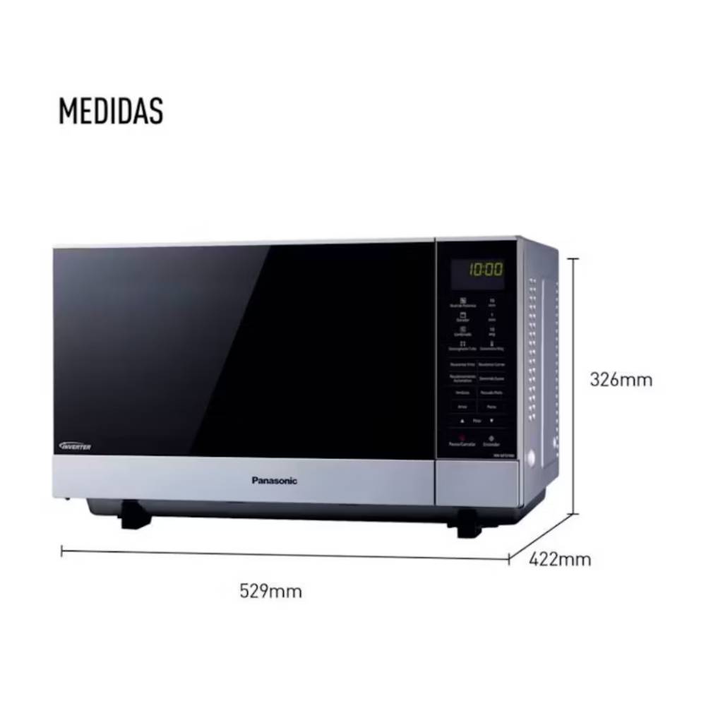 Microondas Panasonic Nn-Gf574Mrpm Grill 27L Inverter