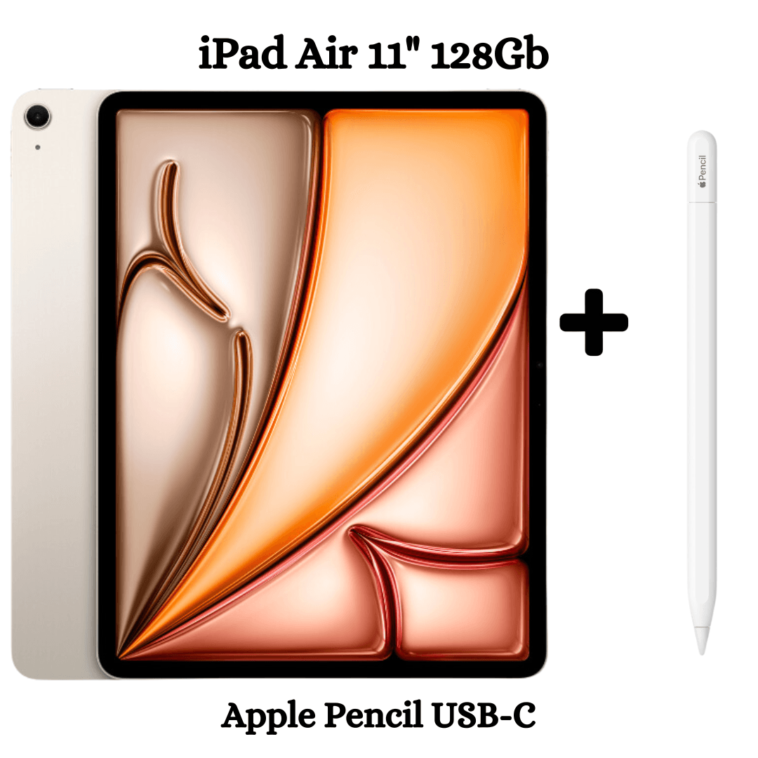 iPad Air 11" Chip M2 Wifi 128GB - Starlight + Apple Pencil Tipo - C