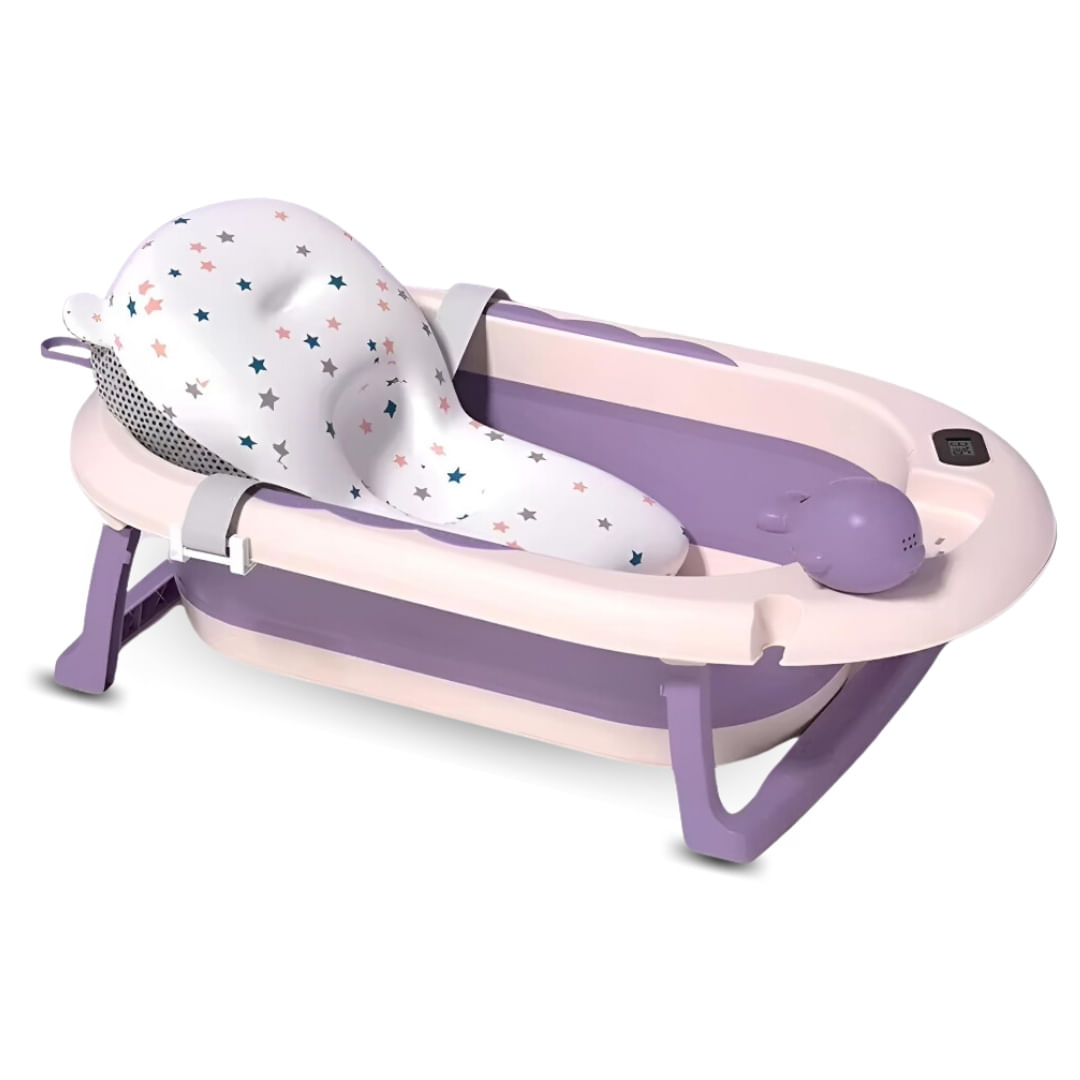Bañera para Bebé Shine con Termómetro Digital Morado
