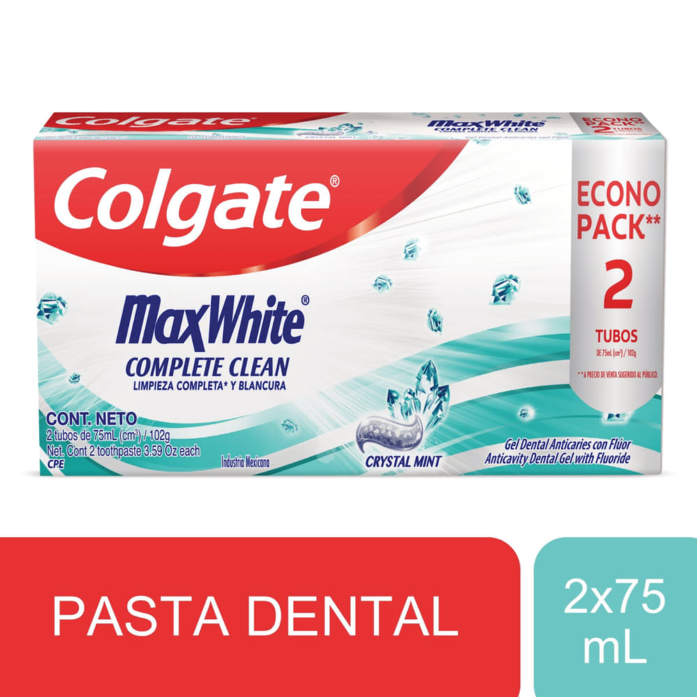 Pasta Dental COLGATE Max White 2 x75ml