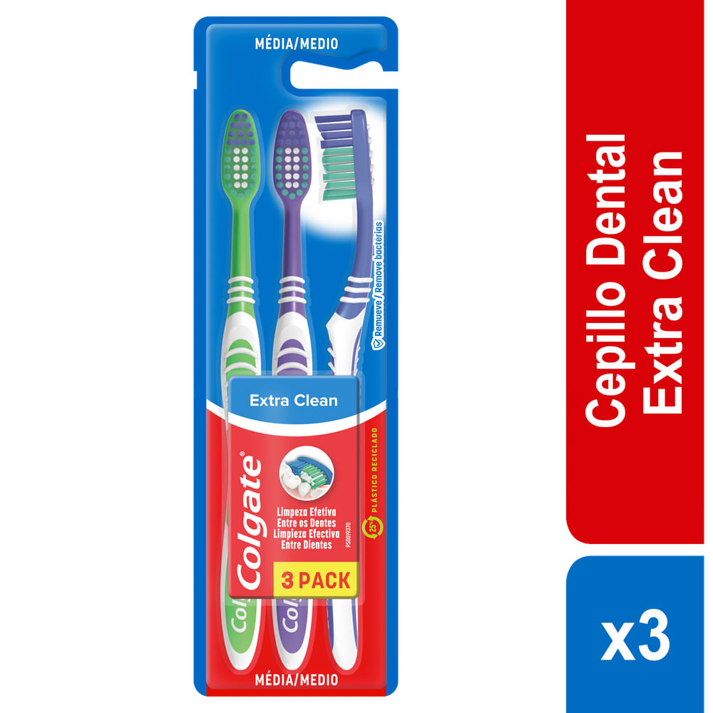 Cepillo de Dientes COLGATE Extra Clean x3un