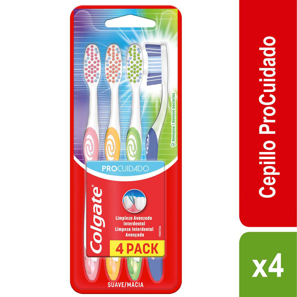 Cepillo de Dientes COLGATE Pro Cuidado x4un