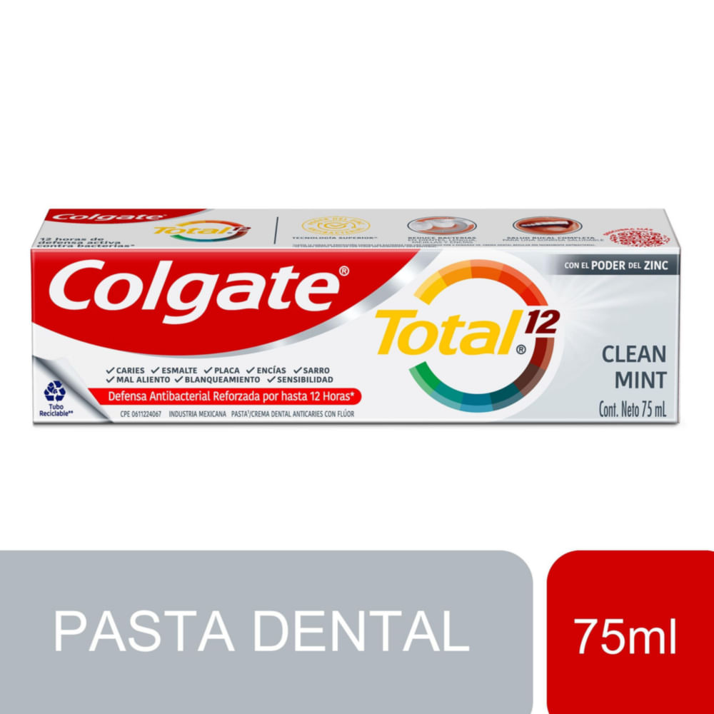 Pasta Dental COLGATE Total 12 Clean Mint 75ml