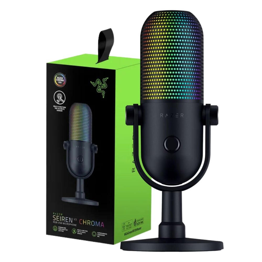 Micrófono Razer Seiren V3 Chroma RGB USB Supercardioide