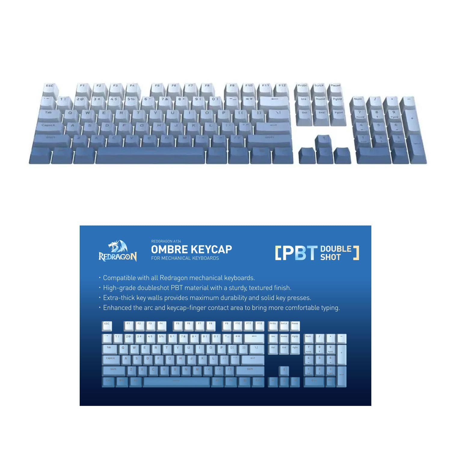 Keycaps Redragon Gradient Pbt Sp A134 Blue