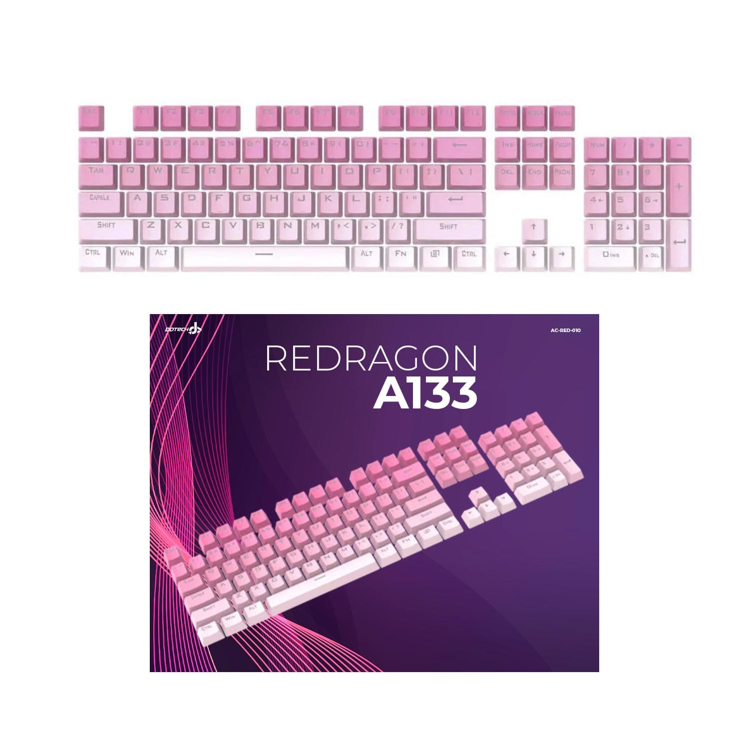 Keycaps Redragon Gradient Pbt Sp A133 V1 Pink