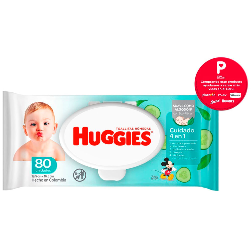 Toallitas Húmedas para Bebé HUGGIES One & Done Paquete 80un