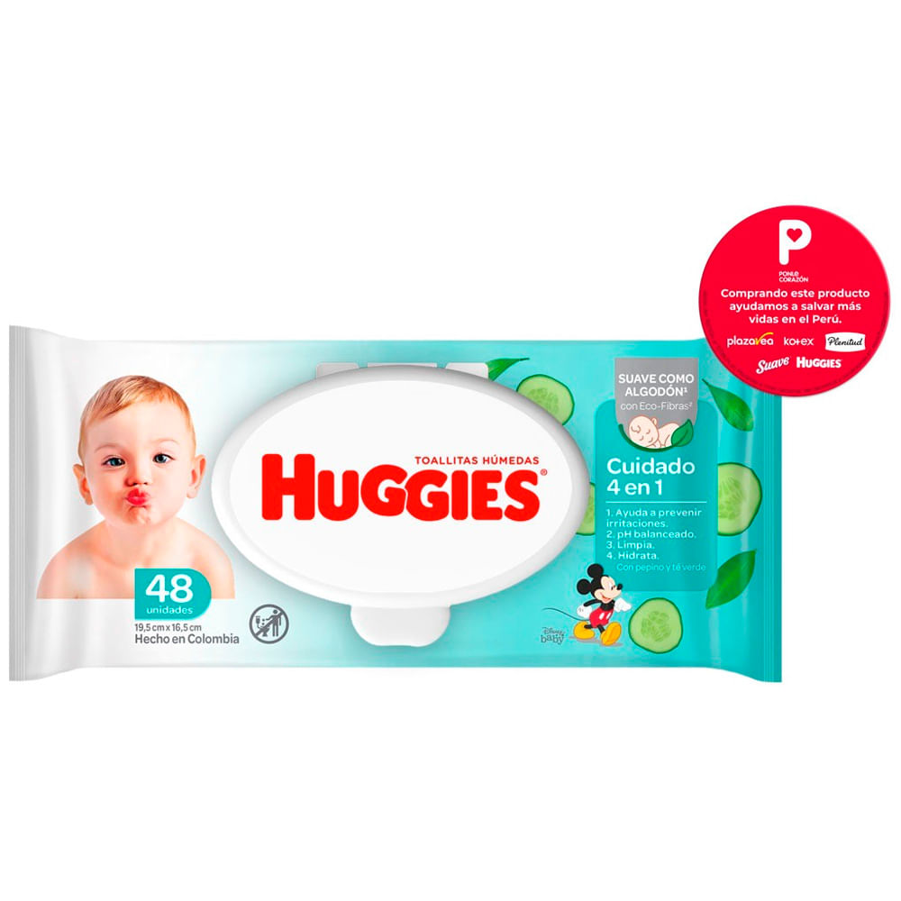 Toallitas Húmedas para Bebé HUGGIES One & Done Paquete 48un